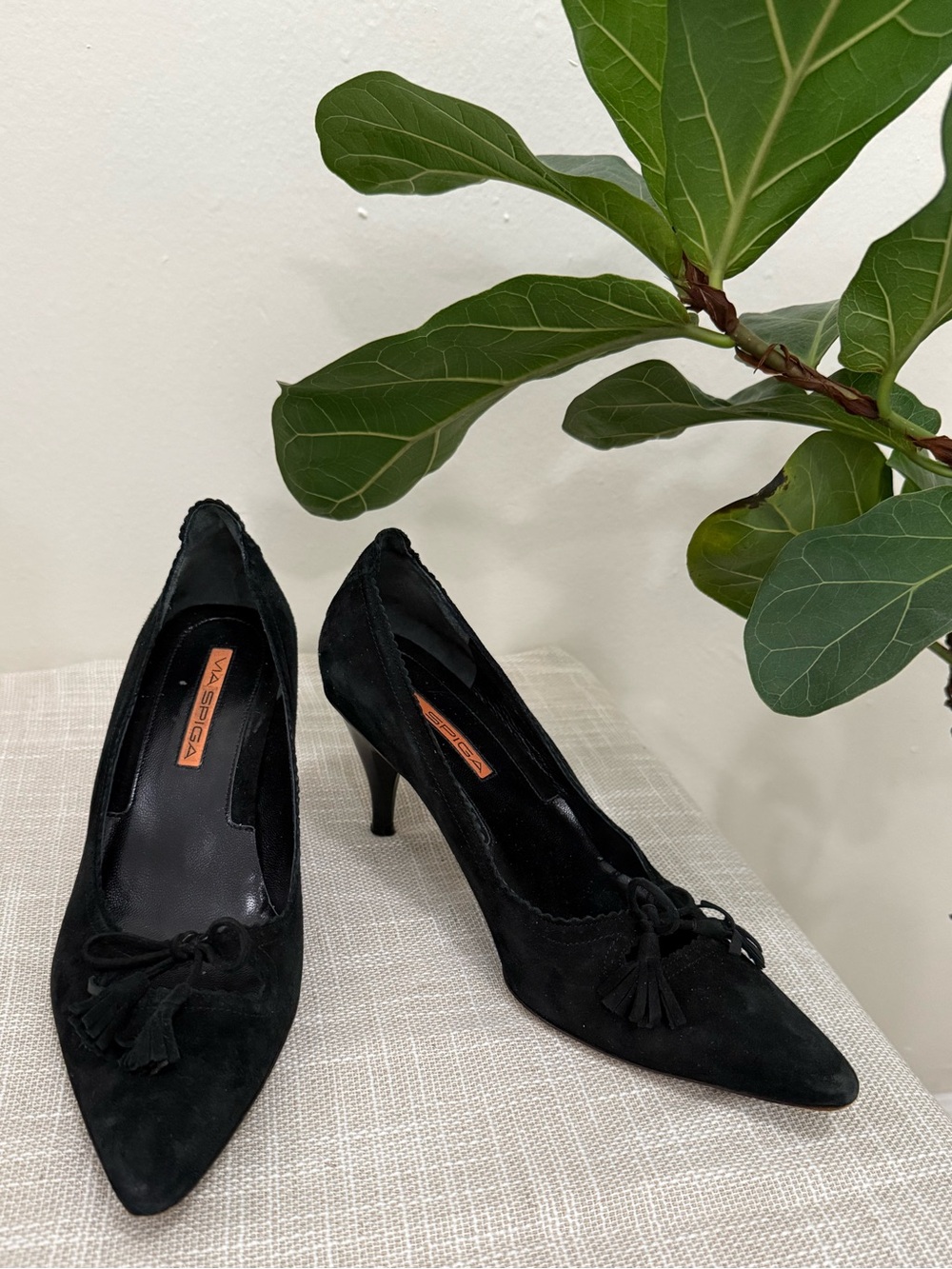 Via Spiga Vintage Suede Kitten Heels 7 Y2K 90s